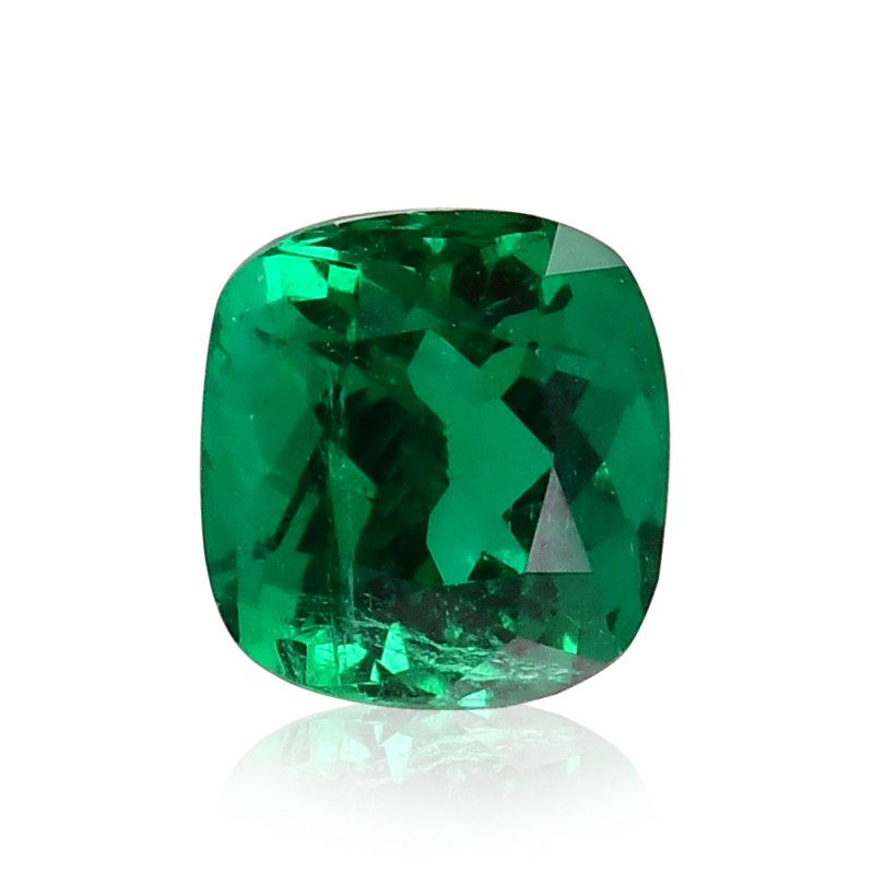2.05 carat, Green, COLOMBIAN Emerald, Cushion Shape, Minor, GUBELIN ...
