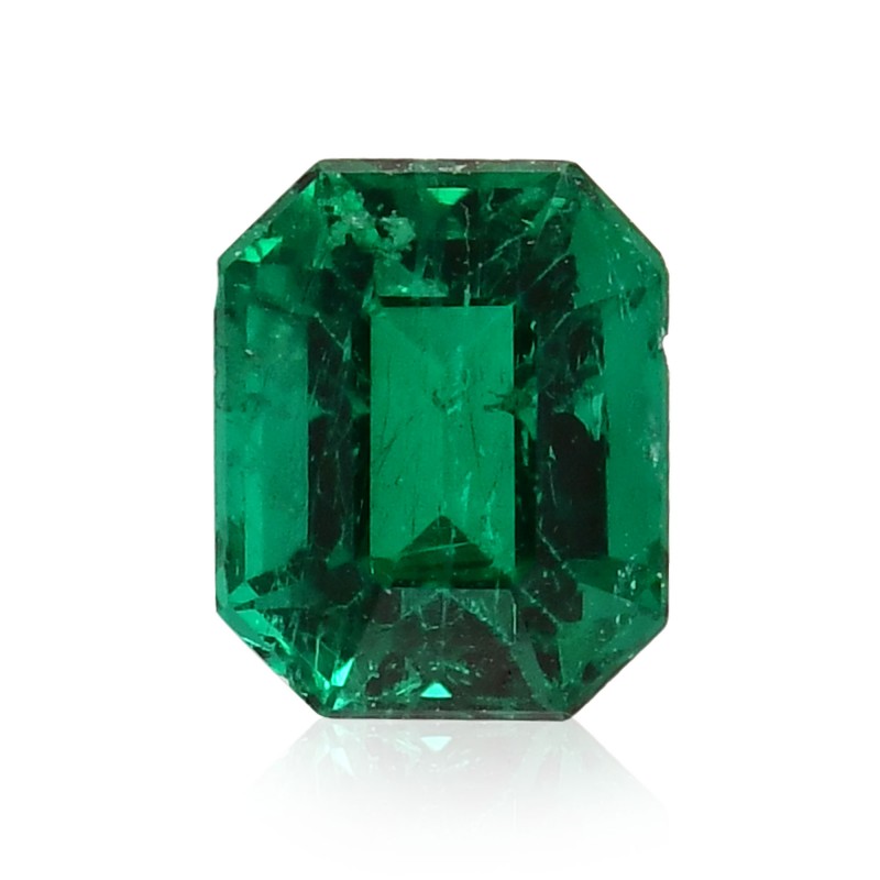 1.52 carat, Green, COLOMBIAN Emerald, Emerald Shape, Minor, GUBELIN