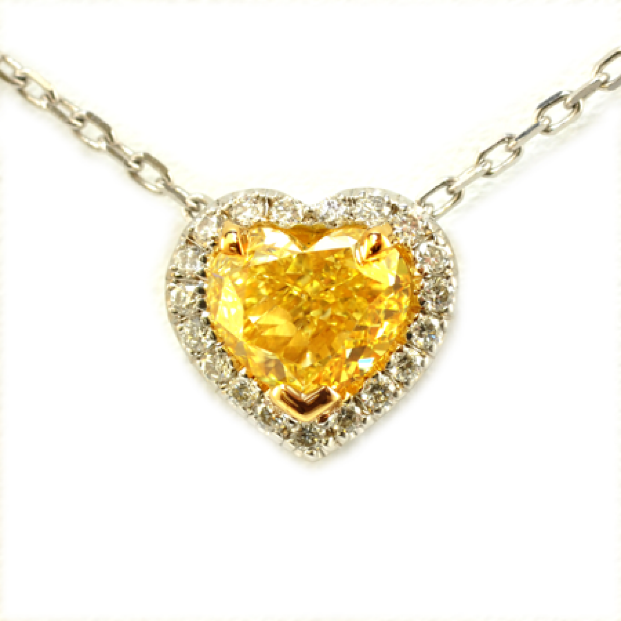 yellow heart pendant