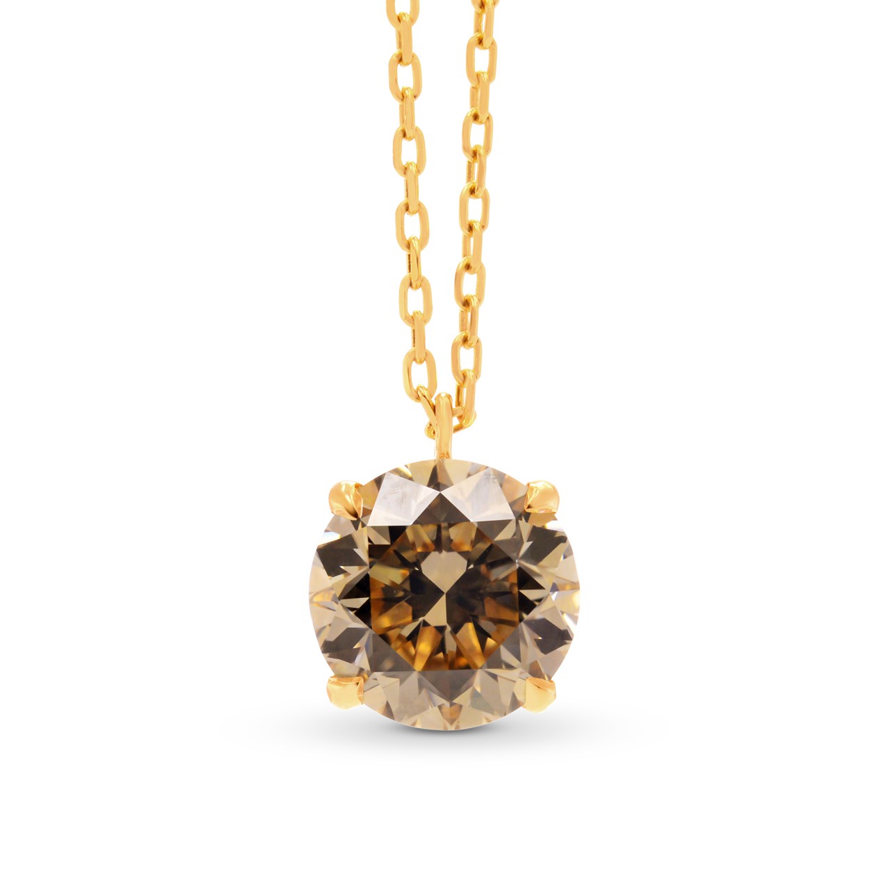 brown diamond pendant