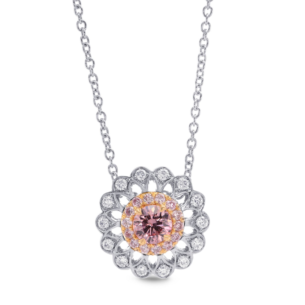 Pink Diamond Filigree Pendant, SKU 257578 (0.34Ct TW)