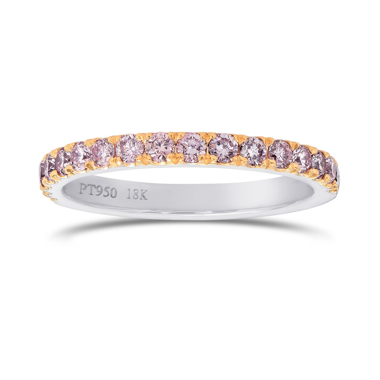 Fancy Light Pink Diamond Half Eternity Ring, SKU 25957R (0.35Ct TW)
