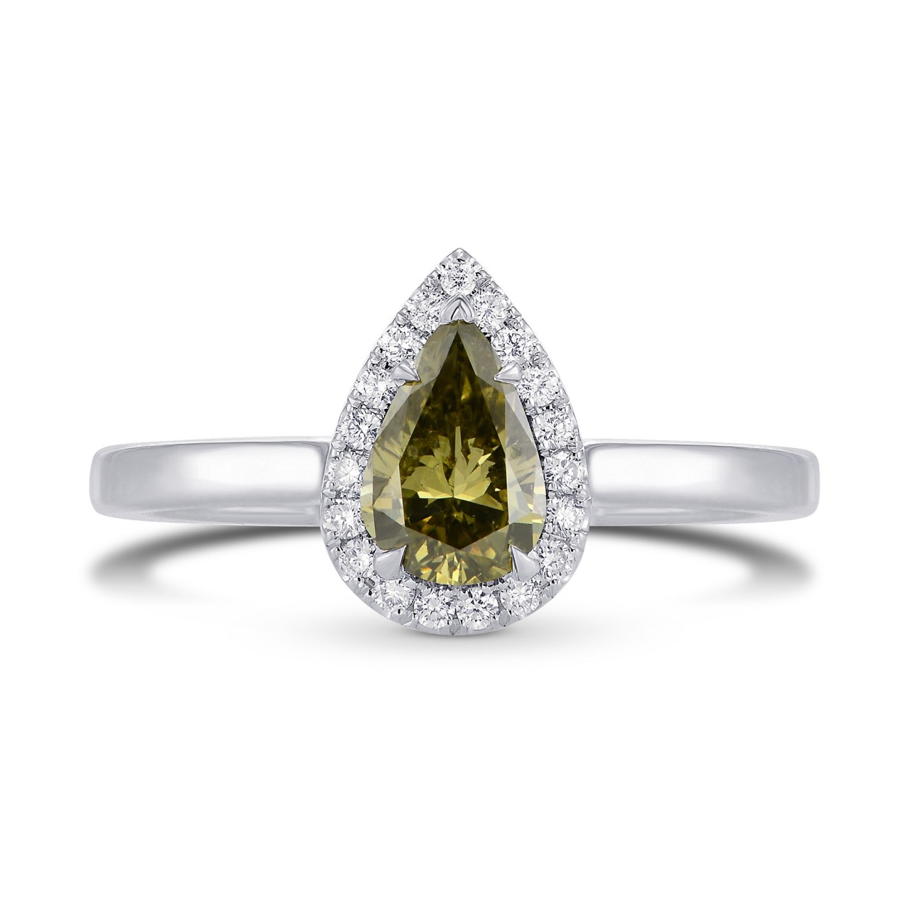 Chameleon Pear Halo Diamond Ring, SKU 310040 (0.79Ct TW)