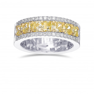 yellow diamond band ring