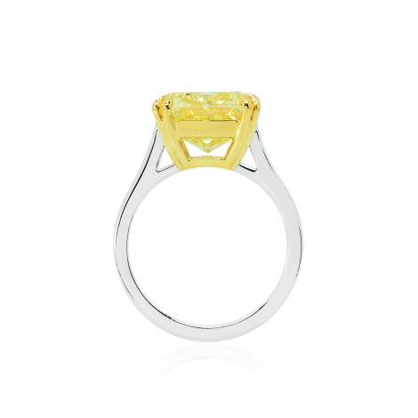 7.51cts Radiant Fancy Yellow Solitaire Ring., SKU 125546 (7.51Ct)