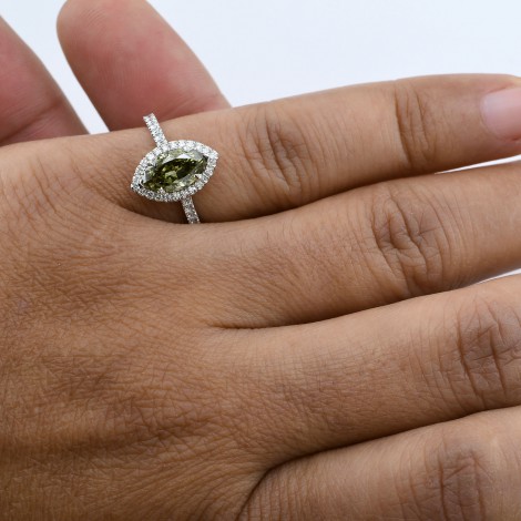 Chameleon Marquise Diamond Halo Ring, SKU 223219 (1.34Ct TW)