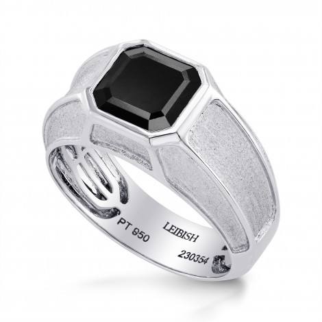 Fancy Black Radiant Diamond Mens Ring, SKU 230354 (2.44Ct TW)