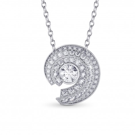 spiral diamond pendant