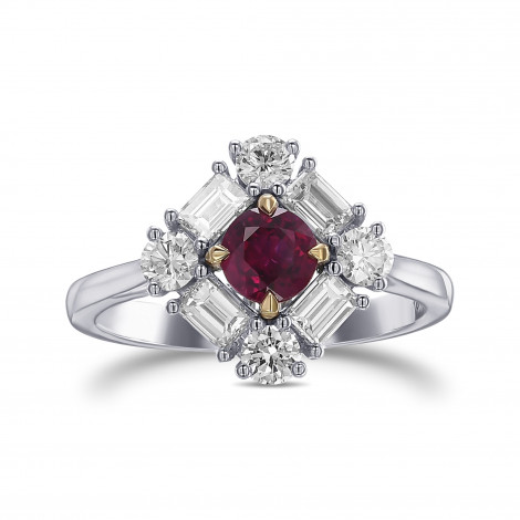 Extraordinary Ruby and Diamond Halo Ring, SKU 484839 (1.67Ct TW)
