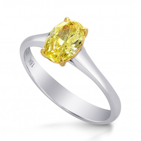 Fancy Intense Yellow Diamond Solitaire Ring, SKU 68834 (1.01Ct)