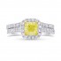 Tulip Halo Diamond Engagement & Wedding Ring Set, SKU 4020WS
