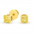 1.05Ct TW, Fancy Yellow Cushion Diamond Stud Earrings, SKU 96851 (1