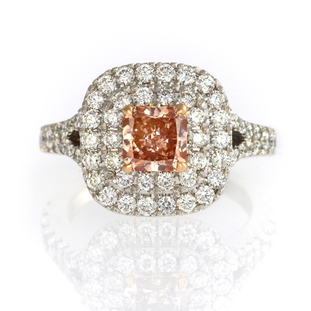 Fancy Deep Brownish Orangy Pink, SKU P5046 (1.06Ct TW)