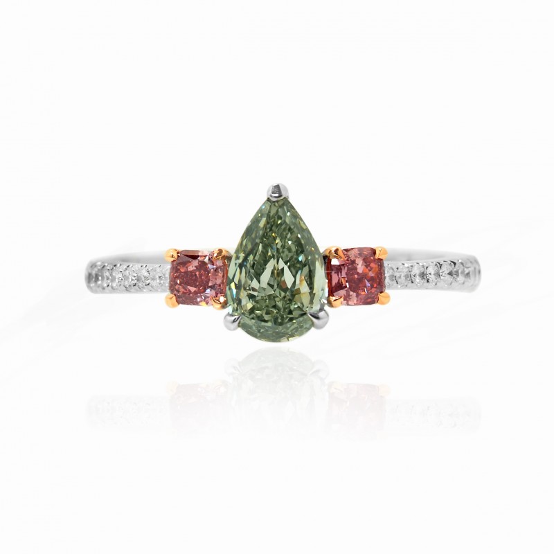 A Fancy Gray Green & Fancy Deep Orange Pink Diamond Ring, ARTIKELNUMMER 105261 (1,05 Karat TW)