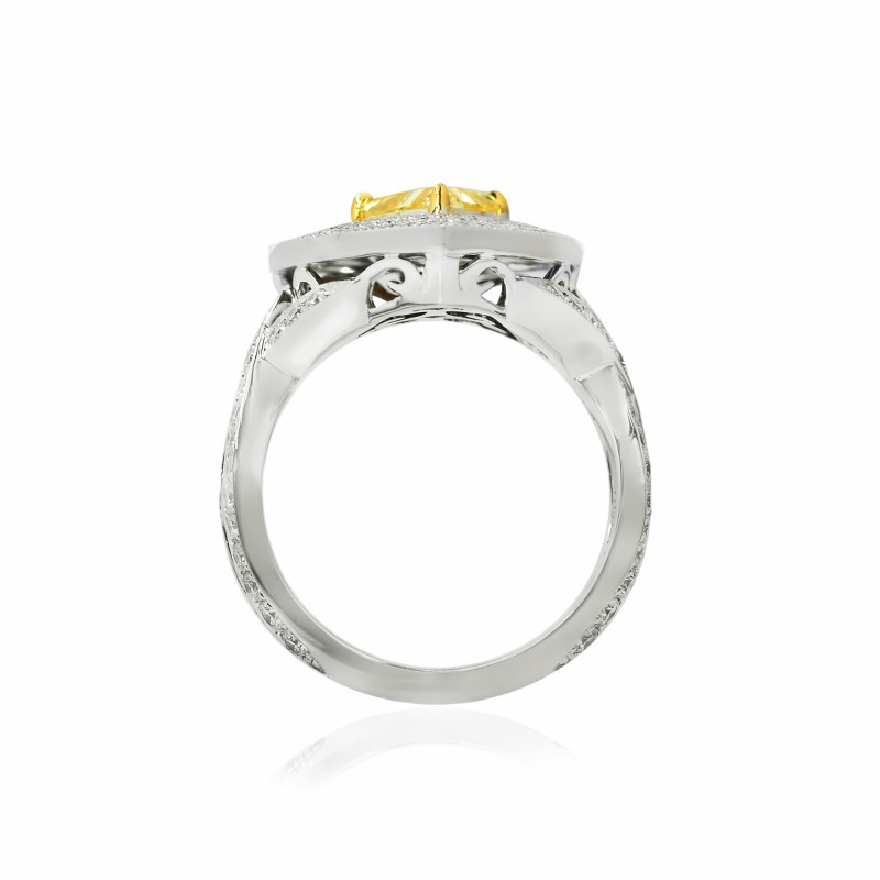 Fancy Intense Yellow Triangle Diamond Engagement Ring, SKU 112646 (1 ...