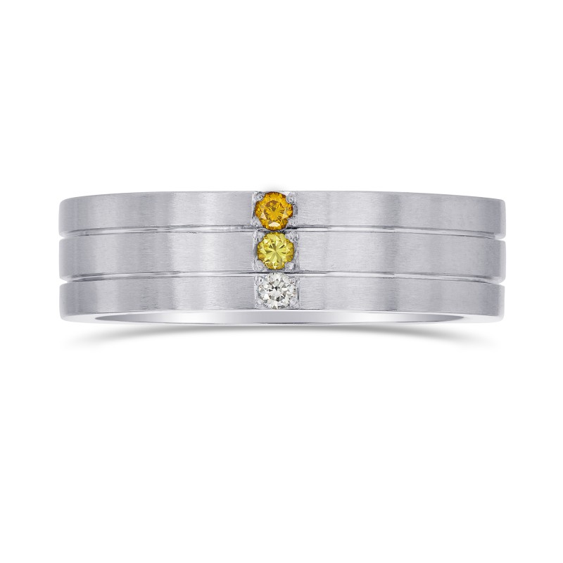 Gent's Graduated Yellow Diamond Band Ring, SKU 114328
