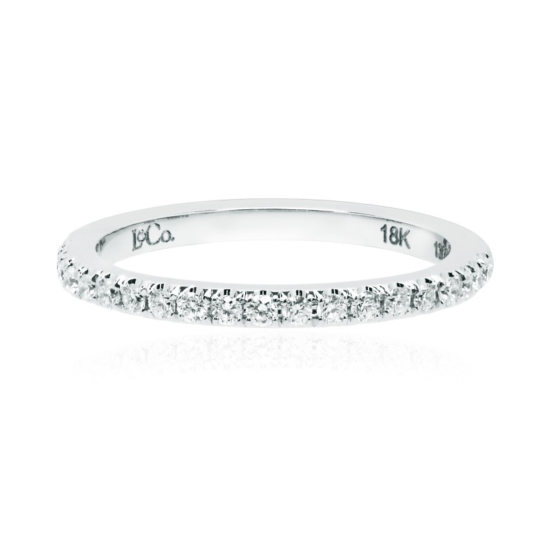 Open Pave Diamond Half Eternity Ring, SKU 128518 (0.23Ct TW)