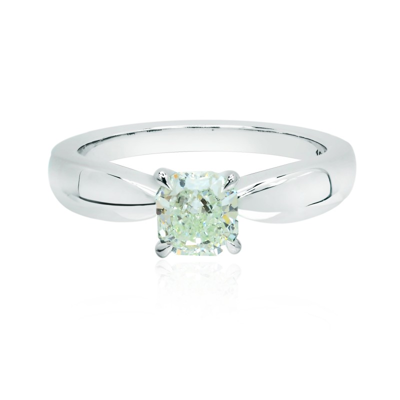 Light Green Graduated Solitaire Ring, SKU 129488 (0.70Ct)