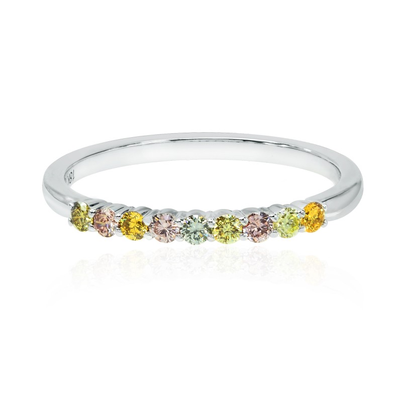 Lilies Collection-  Multicolor 9 Diamond Band Ring, SKU 134329 (0.20Ct TW)