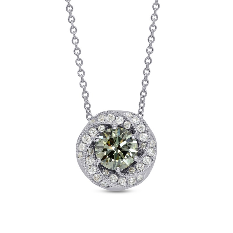 Chameleon Round Diamond Floral Weave Halo Pendant, SKU 143800 (1.16Ct TW)