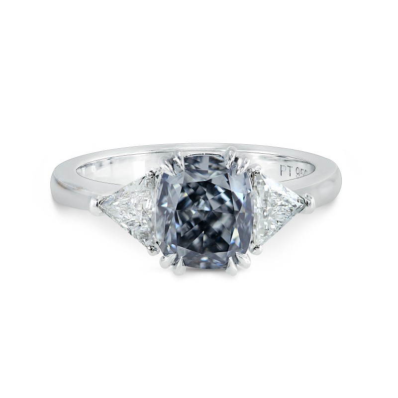Fancy Gray-Blue Cushion Diamond Ring, ARTIKELNUMMER 147227 (2,13 Karat TW)