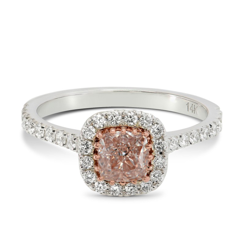 Fancy Brown-Pink Cushion Diamond Ring, SKU 147875 (0.91Ct TW)