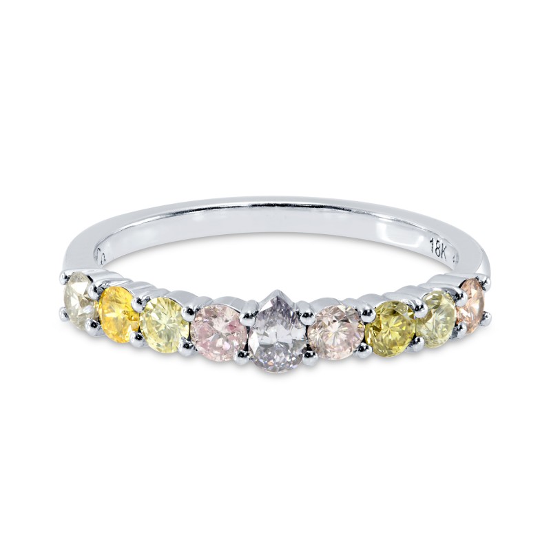 Fancy Gray-Violet Pear & Multicolored Diamond Ring, ARTIKELNUMMER 149366 (0,61 Karat TW)