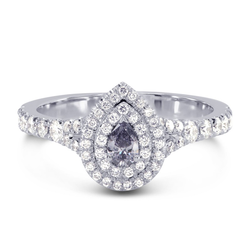 Fancy Violet Gray Double Halo Ring, ARTIKELNUMMER 149673 (0,55 Karat TW)