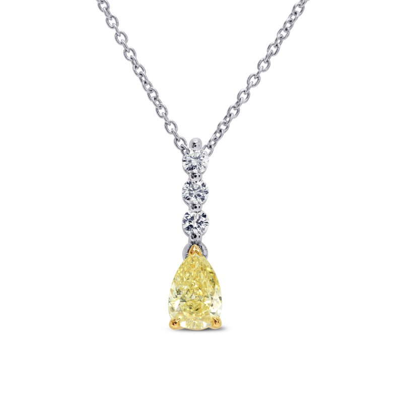 Fancy Yellow Pear Diamond Drop Pendant, ARTIKELNUMMER 152860 (0,62 Karat TW)