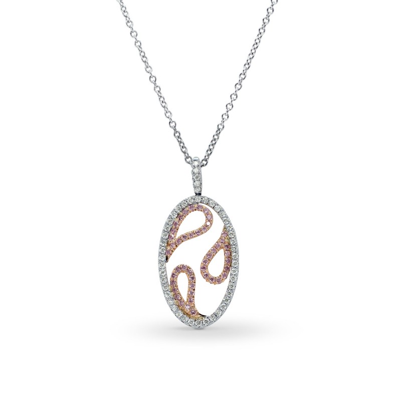 Destiny Fancy Pink and White Pave Pendant, SKU 157763 (0.30Ct TW)