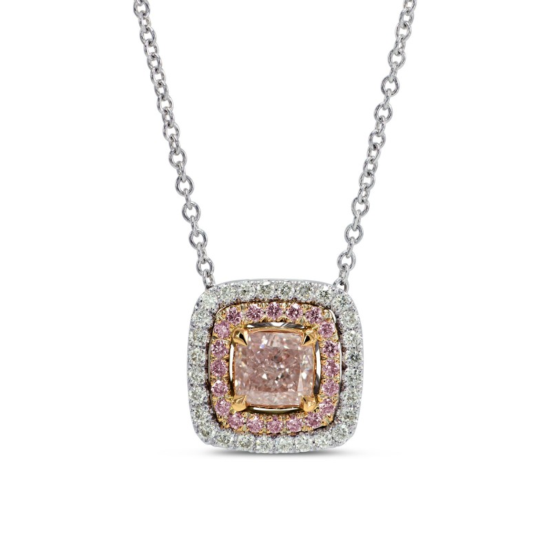 Light Pink Cushion Diamond Pendant, SKU 159118 (0.74Ct TW)