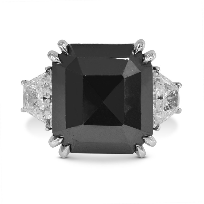 Black Diamond Emerald Cut Diamond Ring, ARTIKELNUMMER 159579 (14,61 Karat TW)