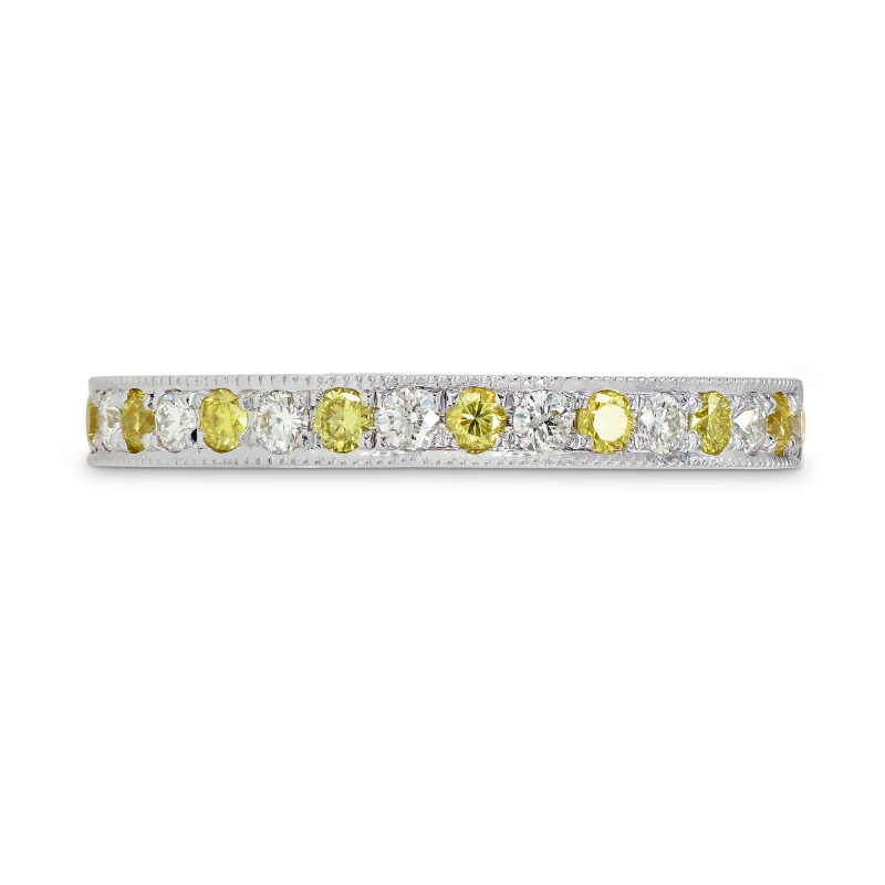 Fancy Intense Yellow and White Diamond Band Ring, SKU 160281 (0.31Ct TW)