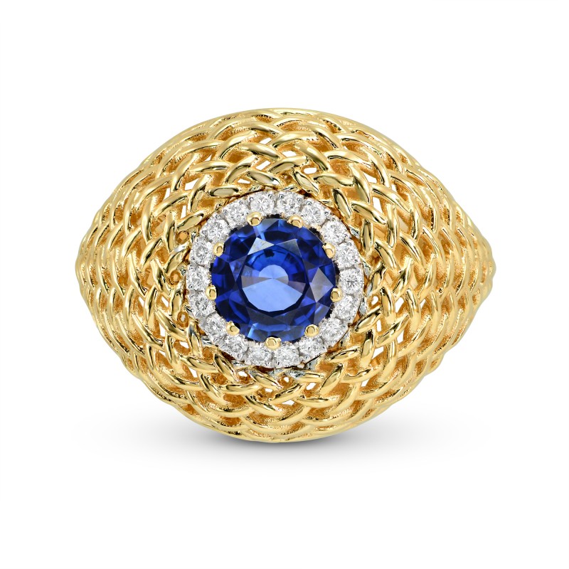 Sapphire & Diamond Designer Ring, ARTIKELNUMMER 161221 (0,85 Karat TW)