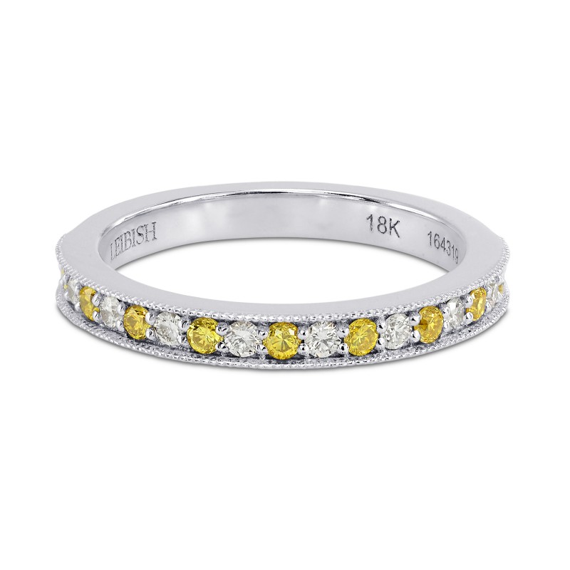 Fancy Intense Yellow and White Diamond Band Ring, SKU 164319 (0.34Ct TW)