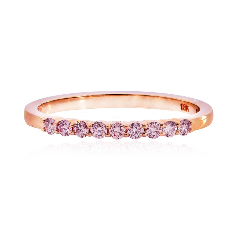 Pink Diamond 9 Stone Stacking Band Ring, ARTIKELNUMMER 166381 (0,19 Karat TW)