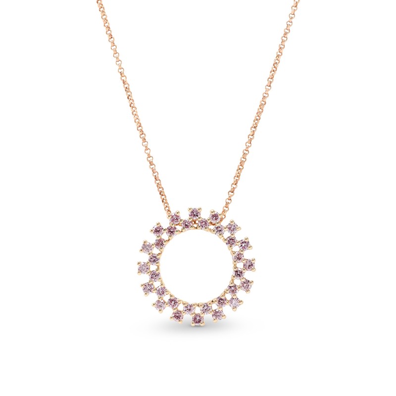 Fancy Pink Round Diamond Pendant, SKU 166468 (0.56Ct TW)