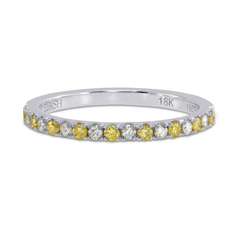 Fancy Intense Yellow and White Diamond Band Ring, SKU 166761 (0.30Ct TW)