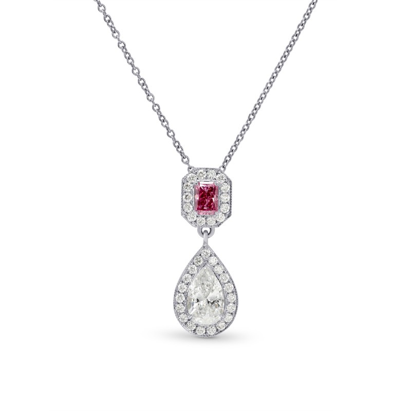 Fancy Vivid Purplish Pink and White Diamond Pendant, SKU 169729 (1.40Ct TW)