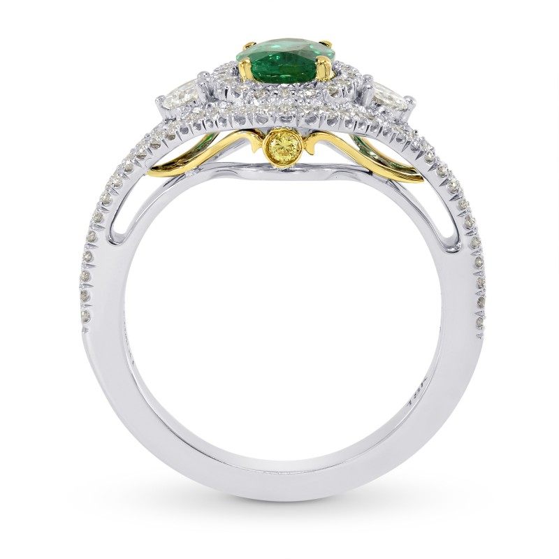 Vivid Green Oval Emerald and Diamond Ring, SKU 170554 (1.23Ct TW)