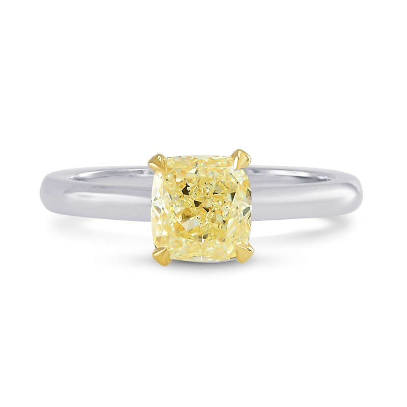 Fancy Light Yellow Cushion Diamond Solitaire Ring, ARTIKELNUMMER 172955 (1,07 Karat)