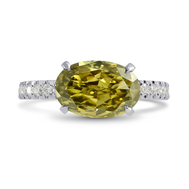 Platinum 2 Carat Chameleon Oval Diamond Ring, SKU 173235 (2.23Ct TW)