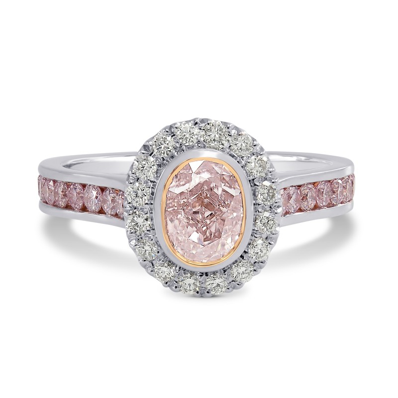 Fancy Light Pink Oval Diamond Halo Ring, SKU 173377 (1.10Ct TW)