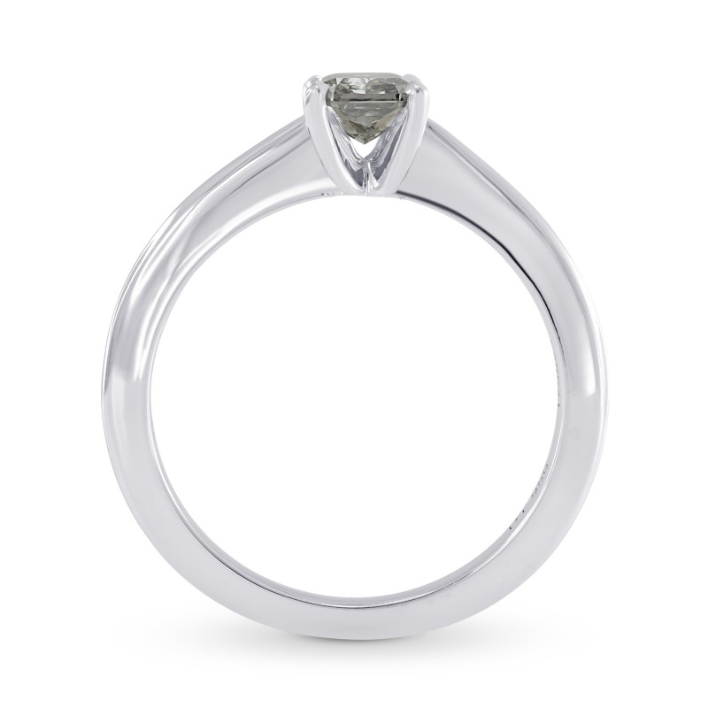 Fancy Gray Radiant Diamond Solitaire Ring, SKU 175823 (0.83Ct)