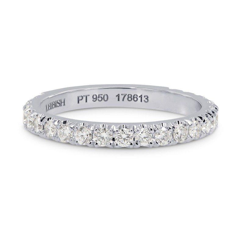 Platinum White Diamond Half Eternity Ring, SKU 178613 (0.45Ct TW)
