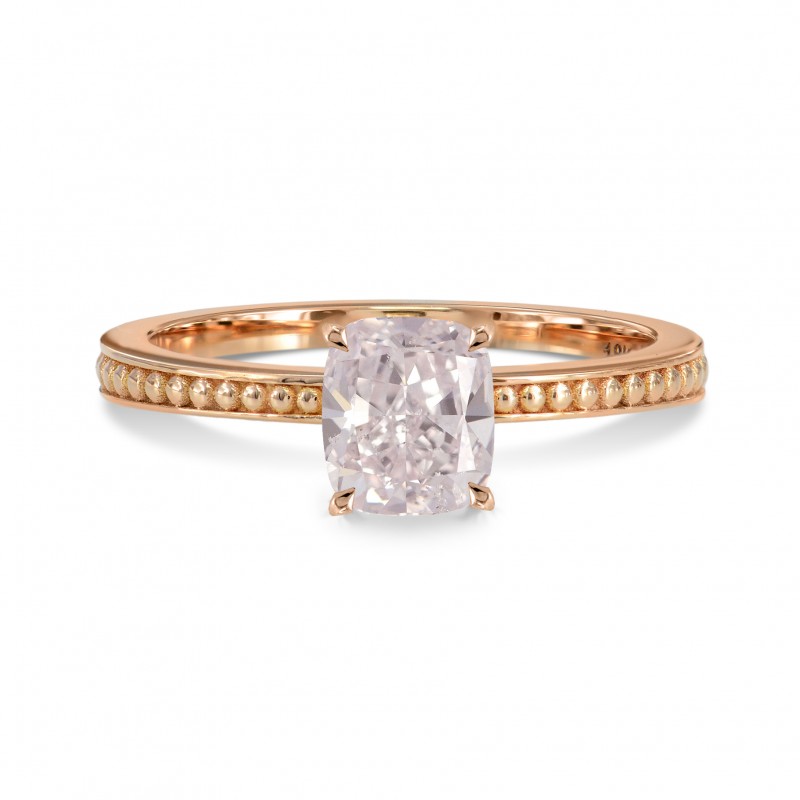 Light Pink Cushion Diamond Solitaire Ring, SKU 191985 (1.05Ct)