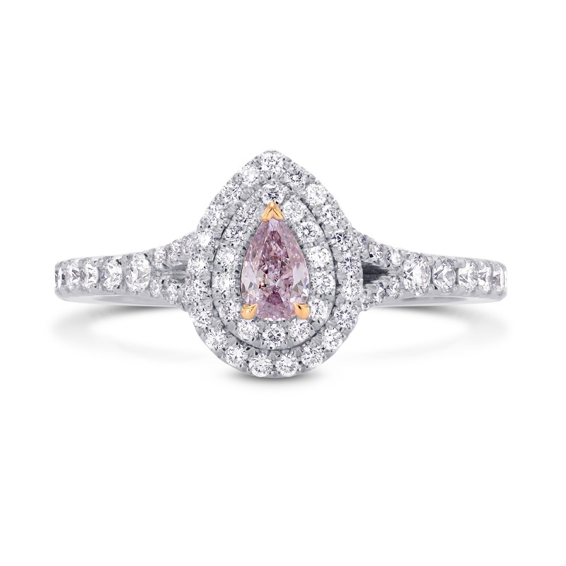 Fancy Purple Pink Pear Diamond Halo Ring, ARTIKELNUMMER 220644 (0,57 Karat TW)