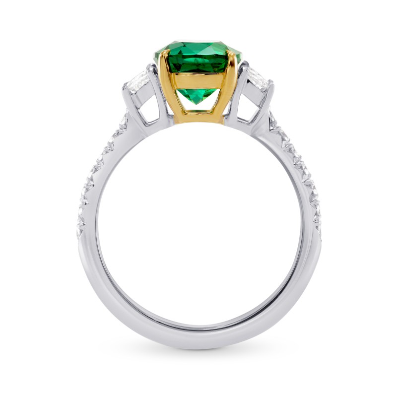 Oval Emerald & Half-moon Diamond Ring, SKU 229140 (2.82Ct TW)