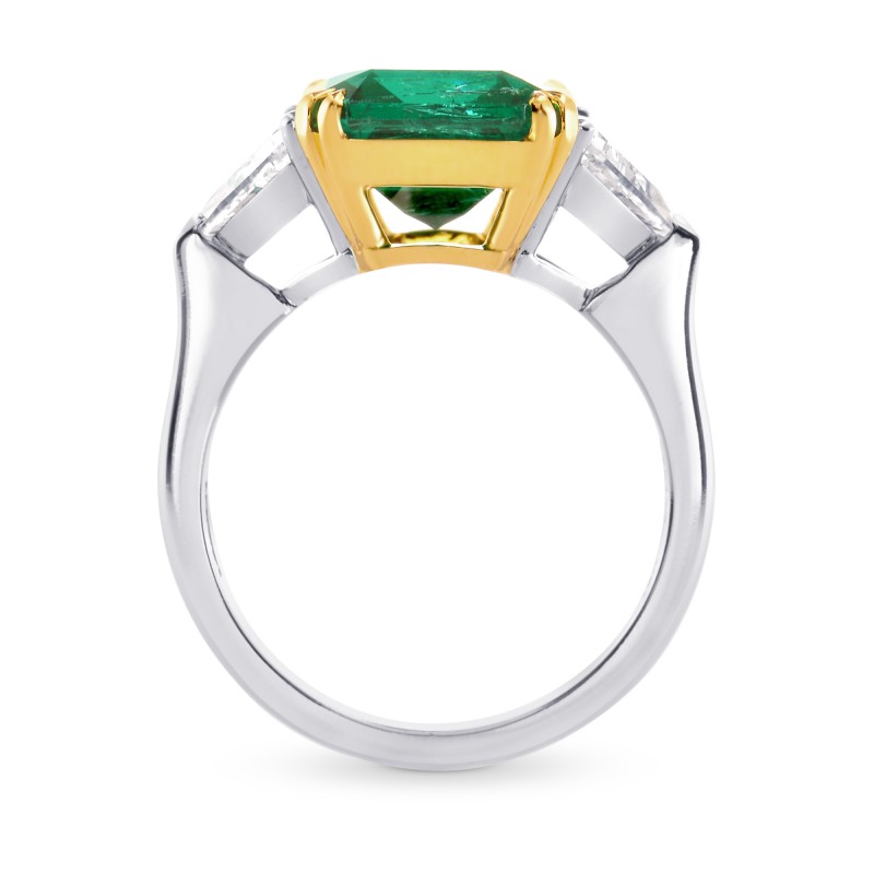 Emerald Gemstone and Triangle Diamond Ring, SKU 247458 (4.96Ct TW)