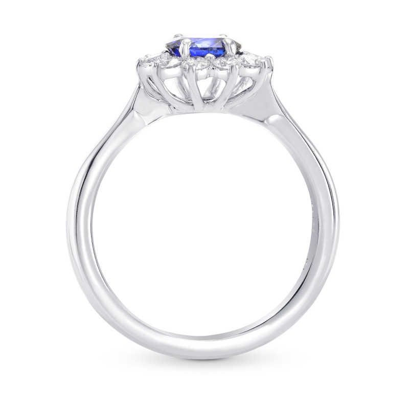 Round Sapphire & Diamond Halo Dress Ring, SKU 251360 (1.02Ct TW)